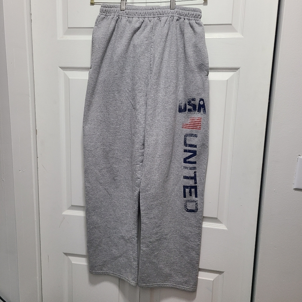 USA lucky dog‎ volleyball men's gray branded sweatpants XL